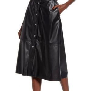 Black faux leather skirt size medium